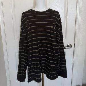 Banana Republic Men’s Heavyweight Striped Long Sleeve Shirt (Size L)